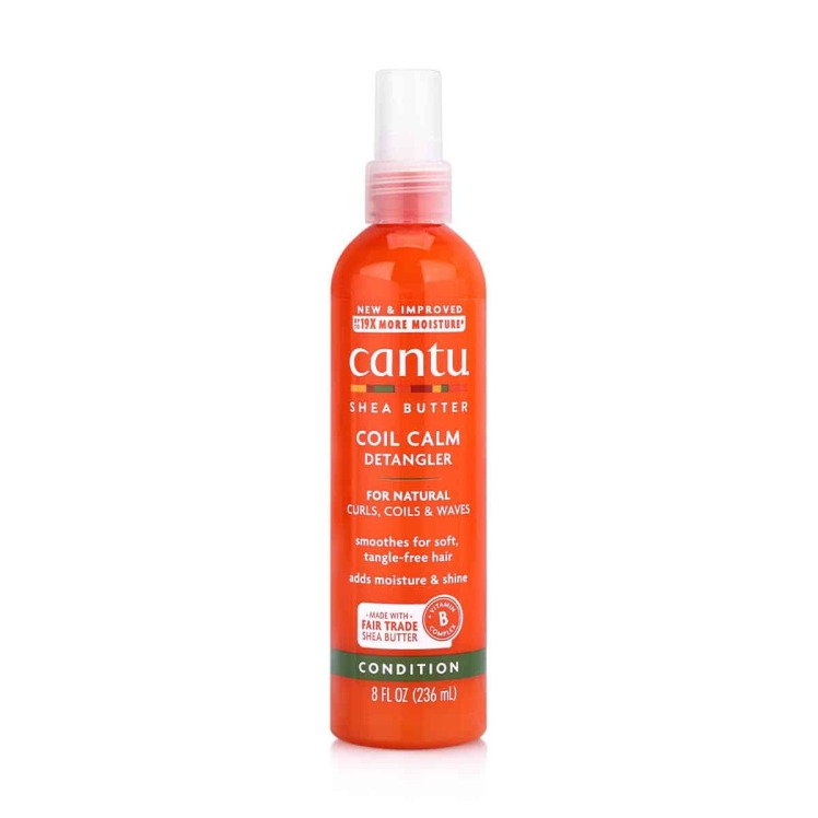 اسپری گره بازکن و ضد وز شی باتر کنتو Cantu Coil Calm Detangler with Shea Butter 237ml