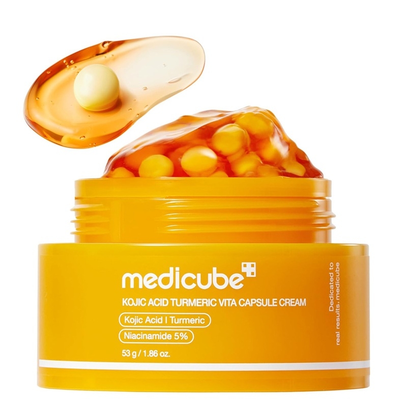  کرم کپسولی کوجیک اسید و زردچوبه مدی کیوب روشن کننده و تسکین دهنده Medicube 