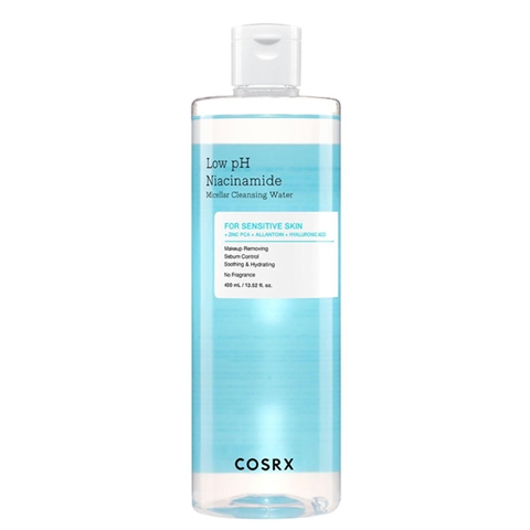  Cosrx Low pH Niacinamide Micellar Cleansing Water میسلار واتر آبرسان و تسکین دهنده نیاسینامید کوزارکس 400 میل 